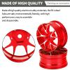 kingsea Wheel Hub Aluminum Alloy, RC Wheel Hubs Accessories for 1/10 RC Car, 4 Pcs - Red view 3
