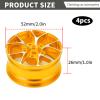 kingsea Wheel Hub Aluminum Alloy, RC Wheel Hubs Accessories for 1/10 RC Car, 4 Pcs - Gold view 2
