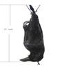17 inch Lifesize Fake Crow Black Feathered Crow Realistic Dead Crows Combination with 95 feet Double Side Laser Tape view 2