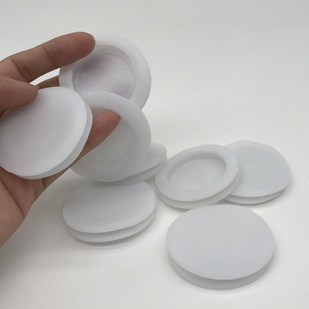 White Piggy Bank Plug Replacement Bottom coverbank Hole Plug Piggy Bank Plug Cover Plastic Round Plug (6, OD:50mm ID:40mm)