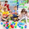 100 Pieces Egg Shakers Musical Instruments Percussion Maracas Egg for Kids Toys Plastic Easter Shaker for Learning DIY Painting, Classroom Music, Rhythm(5 Color) view 4