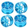 kingsea Wheel Hub Aluminum Alloy, RC Wheel Hubs Accessories for 1/10 RC Car, 4 Pcs - Blue view 1