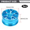 kingsea Wheel Hub Aluminum Alloy, RC Wheel Hubs Accessories for 1/10 RC Car, 4 Pcs - Blue view 2