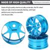kingsea Wheel Hub Aluminum Alloy, RC Wheel Hubs Accessories for 1/10 RC Car, 4 Pcs - Blue view 3