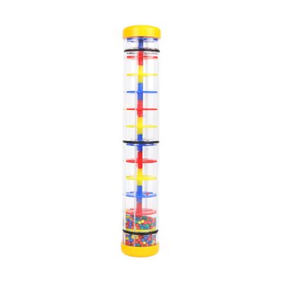 Rainmaker 12 inch Rain Stick for Babies Rattle Tube Rain Stick Shaker Music Sensory Auditory Instrument Toy for Baby Child Girl (12 inch Yellow)