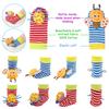 BLOOBLOOMAX Baby Infant Rattle Socks Toys, Sock rattles for Babies 0-24 Months Baby Animal Foot Finder Learning Toy (Cotton C) view 3