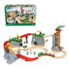 BRIO World Cargo Mountain Set - 49-Piece FSC-Certified Wood Train Set & Accessories - Compatible with All BRIO Railway Sets - Includes Crane, Helicopter, Caves & More - Fun Play for Kids Ages 3 & Up view 1