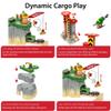 BRIO World Cargo Mountain Set - 49-Piece FSC-Certified Wood Train Set & Accessories - Compatible with All BRIO Railway Sets - Includes Crane, Helicopter, Caves & More - Fun Play for Kids Ages 3 & Up view 3