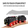 BRIO World - Christmas Steaming Train - Battery-Operated Train - 27-Pc Motorized Steam Engine for Wooden Track with Lights and Kid-Friendly Steam - Interactive Play with Forward/Reverse - for Kids 3+ view 2