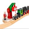 BRIO World - Christmas Steaming Train - Battery-Operated Train - 27-Pc Motorized Steam Engine for Wooden Track with Lights and Kid-Friendly Steam - Interactive Play with Forward/Reverse - for Kids 3+ view 3