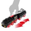BRIO World - Christmas Steaming Train - Battery-Operated Train - 27-Pc Motorized Steam Engine for Wooden Track with Lights and Kid-Friendly Steam - Interactive Play with Forward/Reverse - for Kids 3+ view 4