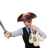 SGBETTER 2 Pack Faux Leather Pirate Hat Tricorn Hat Brown Tri-Corner Hat for Pirate Theme Party Halloween Cosplay Masquerade Accessories view 4