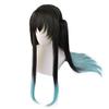 AZERISSO Anime Demon Slayer Kimetsu no Yaiba Tokitou Muichirou Ponytails Wig Cosplay Costume Heat Resistant Synthetic Hair Long Wigs (A Style) view 3