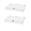 2 Pack Acrylic Locking Display Case with Keys and Hinged Lid 24" x 18" 3.75" Clear Countertop Rectangular Tray for Antiques Collectibles Currency and Coins by Marketing Holders view 1