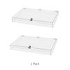2 Pack Acrylic Locking Display Case with Keys and Hinged Lid 24" x 18" 3.75" Clear Countertop Rectangular Tray for Antiques Collectibles Currency and Coins by Marketing Holders view 4