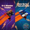 Monster Truck Track Clamp with 4 Lane Start Gate (Track NOT Included) | Compatible with Hot Wheels Track (Blue/Orange) | Eco-Friendly PLA | Made in USA | Monster Truck Track Accessory view 3
