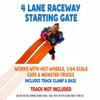 Monster Truck Track Clamp with 4 Lane Start Gate (Track NOT Included) | Compatible with Hot Wheels Track (Blue/Orange) | Eco-Friendly PLA | Made in USA | Monster Truck Track Accessory view 4