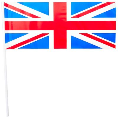 Baker Ross Union Jack Hand Waving Flags - Pack of 12, Queens Platinum Jubilee 2022 Street Party Supplies from