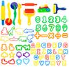 Pecopcock Letter Molds Tools Set for Kids 69Pcs Accessories, Rollers and Cutters, Numeral Various Plastic Animal Molds and Art Clay Tools for Creative Cutting view 1