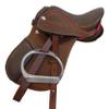 Equitem Leather Rocking Horse, Display or Dog English All Purpose Saddle with Leathers and Irons (Brown with Pink) view 1