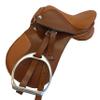 Equitem Leather Rocking Horse, Display or Dog English All Purpose Saddle with Leathers and Irons (Tan) view 1