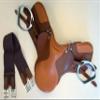 Equitem Leather Rocking Horse, Display or Dog English All Purpose Saddle with Leathers and Irons (Tan) view 4