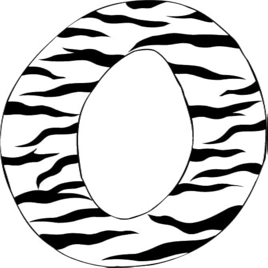 10in. Zebra Animal Print Letter Decals Stickers from A to Z (Zebra-Letter-Decals-O)