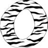 10in. Zebra Animal Print Letter Decals Stickers from A to Z (Zebra-Letter-Decals-O) view 1