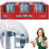 The Dreidel Company Silver Metal Coil Spring, Goody Bag Fillers, Party Favor for Kids, Variety of 2.4" (60mm) Individually Boxed (3-Pack) view 1