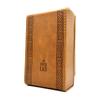 Luck Lab Leather Tarot Card Case/Holder - Brown - For Most Standard Size Tarot Cards (Fits Deck size with Box measuring 4.875 x 2.875 x 1.25)- Tree of LIfe Design view 4