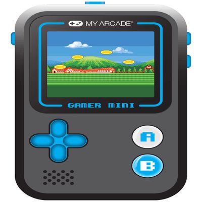 My Arcade Gamer Mini Classic-Blue: Miniature Handheld Gaming System Packed with 160 Games, 1.8" Color Display (DGUN-3926)