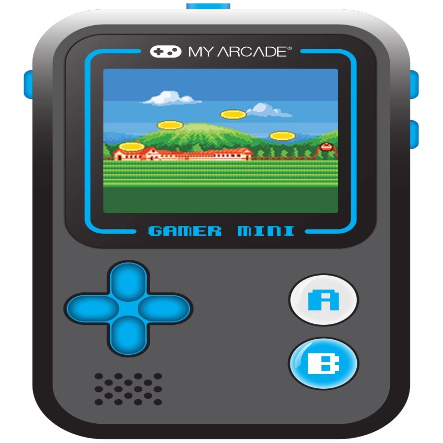 My Arcade Gamer Mini Classic-Blue: Miniature Handheld Gaming System Packed with 160 Games, 1.8" Color Display (DGUN-3926)