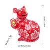 WMYDNX Piggy Bank Mouse Piggy Bank Cute New Year Gift, Creative Steal Money Bank Can Store 2000 Coins, Resin Savings Jar for Adults Kids Savings (Color : Red) view 2