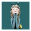 WMYDNX Piggy Bank Resin Piggy Bank, Creativity Young Girl's Heart Money Bank for Girls Kids, Coin Bank Crafts Countertop Decoration 10.6in Savings view 1