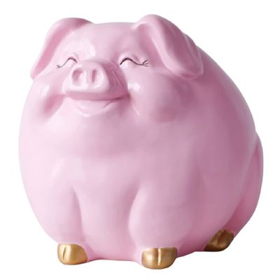 WMYDNX Piggy Bank Large Piggy Bank Resin Coin Bank for Adults and Kids Ideal Gift for Birthday,Nursery Dcor,Christmas, Practical 10.4in Savings (Color : Pink)