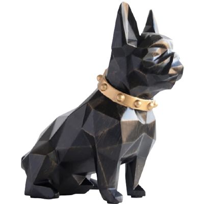 WMYDNX Piggy Bank Resin Piggy Bank Animal Shape, Dog Coin Banks for Boys and Girls, Gift Savings Jar for Birthday Christmas Children's Day Savings (Color : Black)
