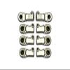 8pc Set Aluminum Clockwise and Anticlockwise Ball Ends for Original Rear Link Bar Axial 1/6 SCX6 4WD AXI05000T1 by GPM (Silver) view 1