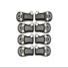 8pc Set Aluminum Clockwise and Anticlockwise Ball Ends for Original Rear Link Bar Axial 1/6 SCX6 4WD AXI05000T1 by GPM (Black) view 1