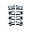 8pc Set Aluminum Clockwise and Anticlockwise Ball Ends for Original Rear Link Bar Axial 1/6 SCX6 4WD AXI05000T1 by GPM (Gray) view 1