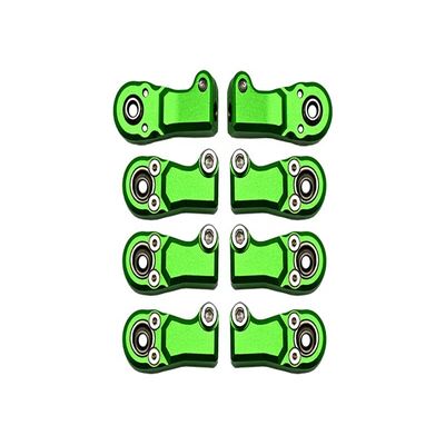 8pc Set Aluminum Clockwise and Anticlockwise Ball Ends for Original Rear Link Bar Axial 1/6 SCX6 4WD AXI05000T1 by GPM (Green)