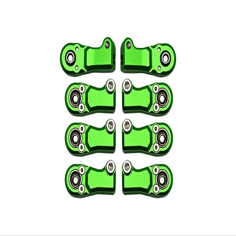 8pc Set Aluminum Clockwise and Anticlockwise Ball Ends for Original Rear Link Bar Axial 1/6 SCX6 4WD AXI05000T1 by GPM (Green)
