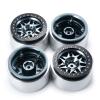 Maleonn 4PCS 2.9 Beadlock Wheels Rims for 1/6 RC Crawler Car Axial SCX6 Wheels AXI05000 Upgrades Aluminum Alloy Wheel Hub Set, Titanium and Black view 4