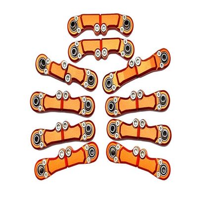 20pc Set Aluminum Clockwise and Anticlockwise Completed Ball Ends for Original Full Set Link Bar Axial 1/6 SCX6 4WD AXI05000T1by GPM (Orange)