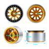 Maleonn 4PCS 2.9 Beadlock Wheels Rims Aluminum Alloy Wheel Hub Set for Axial SCX6 Wheels AXI05000 1/6 RC Crawler Car Upgrades - Gold and Black view 3