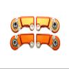 4pc Set Aluminum Clockwise and Anticlockwise Ball Ends for Original Front Steering Tie Rod Axial 1/6 SCX6 4WD AXI105000T1 by GPM (Orange) view 1
