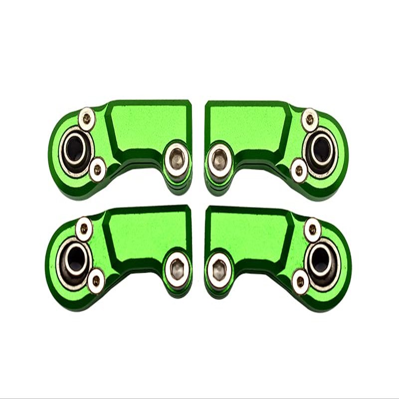 4pc Set Aluminum Clockwise and Anticlockwise Ball Ends for Original Front Steering Tie Rod Axial 1/6 SCX6 4WD AXI105000T1 by GPM (Green)