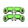 4pc Set Aluminum Clockwise and Anticlockwise Ball Ends for Original Front Steering Tie Rod Axial 1/6 SCX6 4WD AXI105000T1 by GPM (Green) view 1