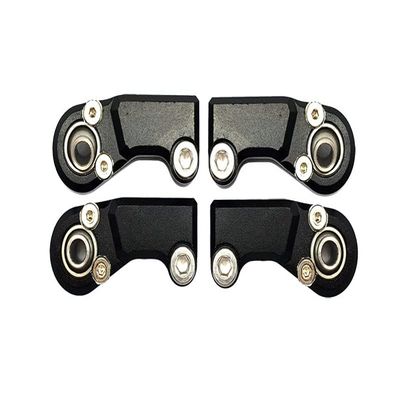 4pc Set Aluminum Clockwise and Anticlockwise Ball Ends for Original Front Steering Tie Rod Axial 1/6 SCX6 4WD AXI105000T1 by GPM (Black)