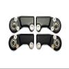 4pc Set Aluminum Clockwise and Anticlockwise Ball Ends for Original Front Steering Tie Rod Axial 1/6 SCX6 4WD AXI105000T1 by GPM (Black) view 1