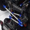 4pc Set Aluminum Clockwise and Anticlockwise Ball Ends for Original Front Steering Tie Rod Axial 1/6 SCX6 4WD AXI105000T1 by GPM (Black) view 4